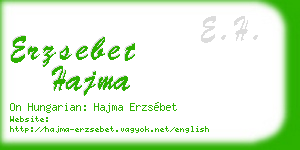 erzsebet hajma business card